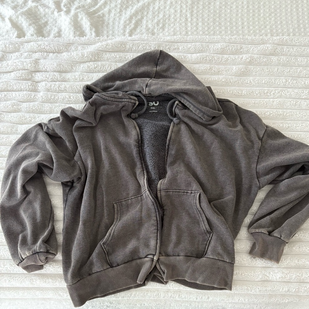 SO Charcoal Hoodie Jacket